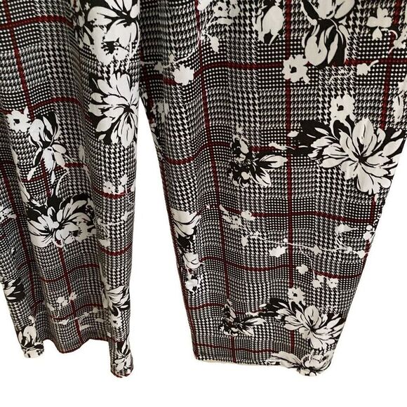 NY Collection Surplus V-neck Floral Houndstooth Sleeveless Jumpsuit women’s 2XP - Picture 5 of 9